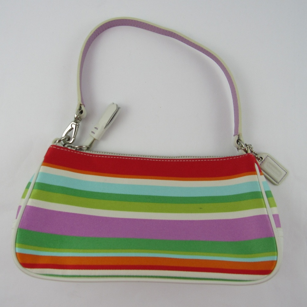 Coach Hampton Multicolor Striped Handbag